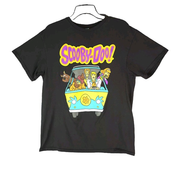 Scooby Doo & Gang Mystery Machine Delta Pro Weight Tag Size Large T-Shirt Y2K - Picture 1 of 9